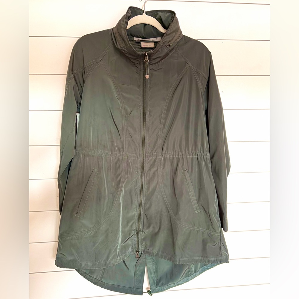 ATHLETA Drip Drop Jacket Size Minimalistic Grey Lightweight Coat Size M